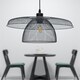 image 5 of First Choice Lighting Set of 2 Cassidy Large Layered Black Mesh Ceiling Pendant Lights Black