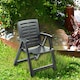 image 2 of Outdoor Folding Garden Chairs with Arms | Black | 1