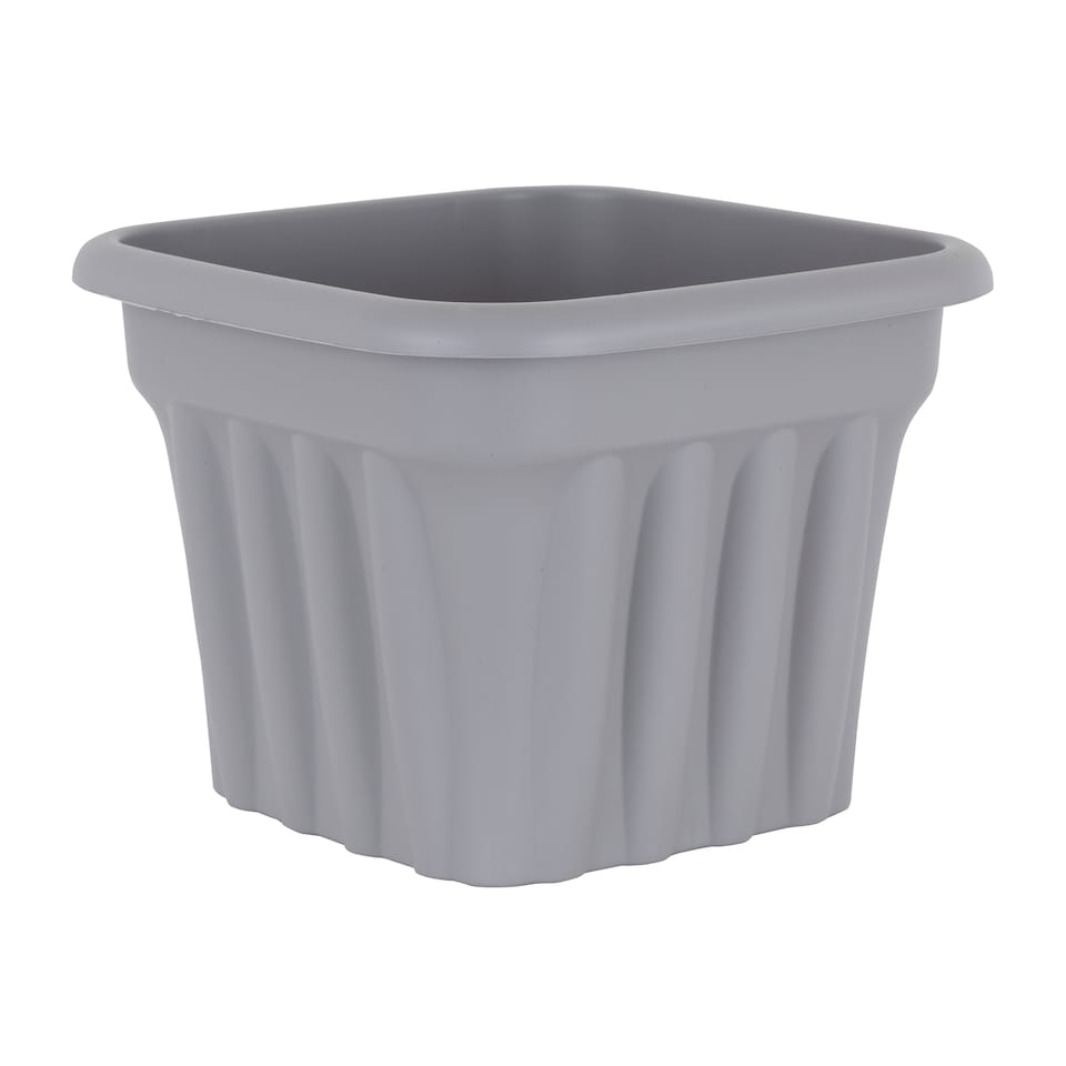 image 1 of Wham Vista 4 x 40cm Square Plastic Garden Planters | Grey | Upcycle Grey