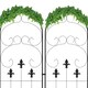 image 6 of Outsunny Set of 2 Metal Trellis for Climbing Plants, Scrolls Design, 45 x 150cm