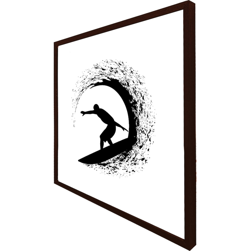 image 1 of Surfer silhouette (Picture Frame) Black | XL