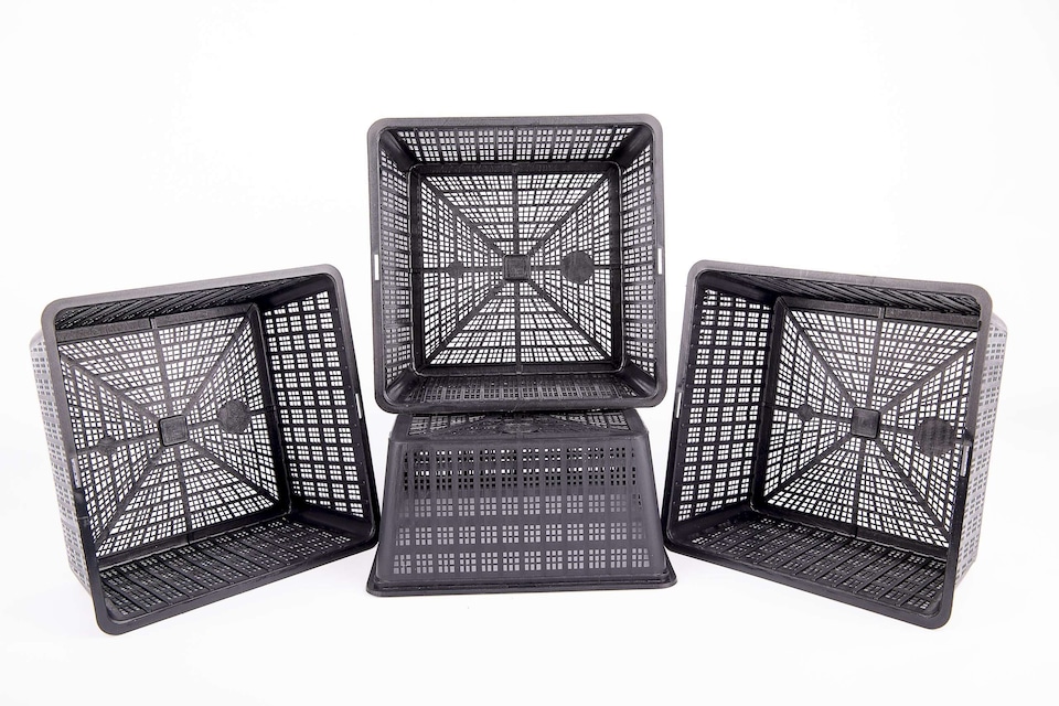 image 1 of Aquatic Pond Planting Basket - Square - 19cm / 2 Ltr - Mesh Plant Pot for Water Garden Ponds, Protects Roots from Fish