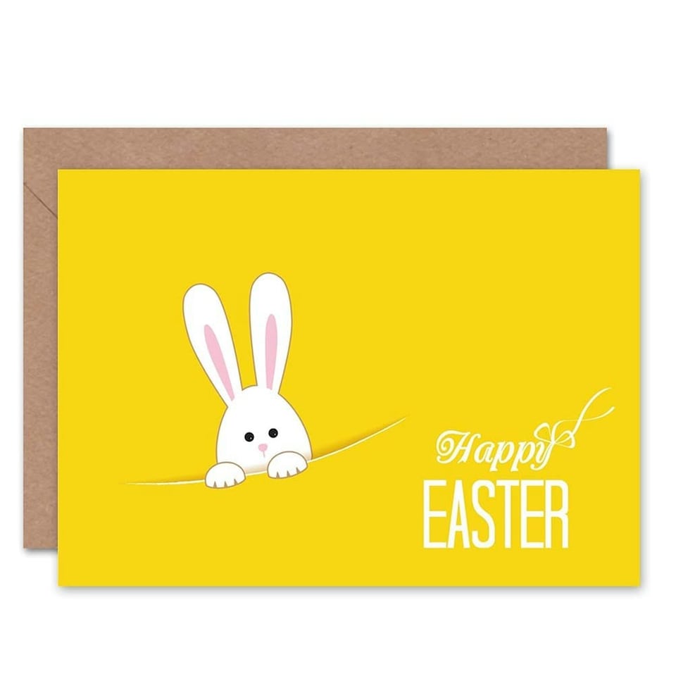 image 1 of Pocket Bunny Cartoon Easter Card