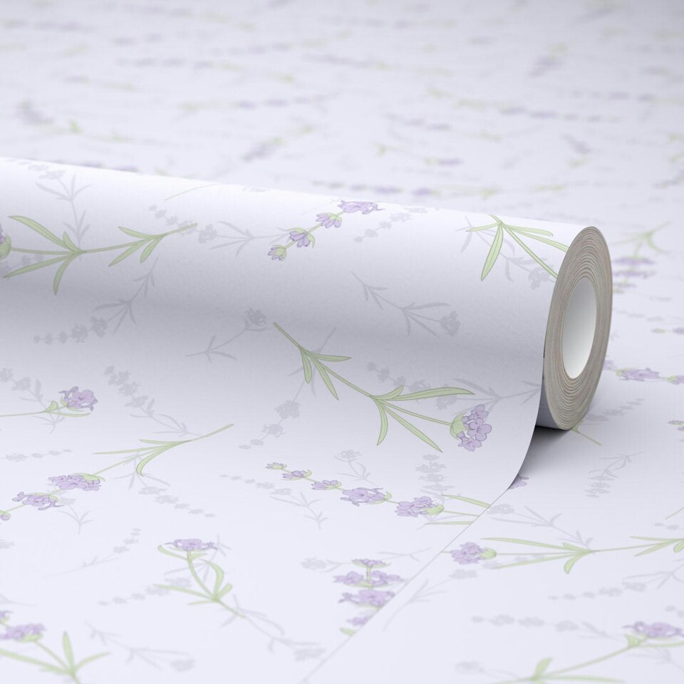 image 1 of Lavender Cascade Wallpaper in Lilac Multi