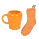 image 1 of Something Different Carrot Mug and Sock Set - Orange - One Size