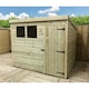 image 4 of 9 x 6 Garden Shed Pressure Treated T&G PENT Wooden Garden Shed - 2 Windows + Single Door (9' x 6' / 9ft x 6ft) (9x6)