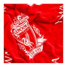Liverpool FC YNWA Rotary Fleece Blanket - Red/White - 200cm x 150cm