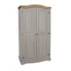 image 5 of Premium Corona 2 Door Wardrobe in Mexican Pine, Classic Design with Metal Hardware | Grey | Grey | One Size | 1