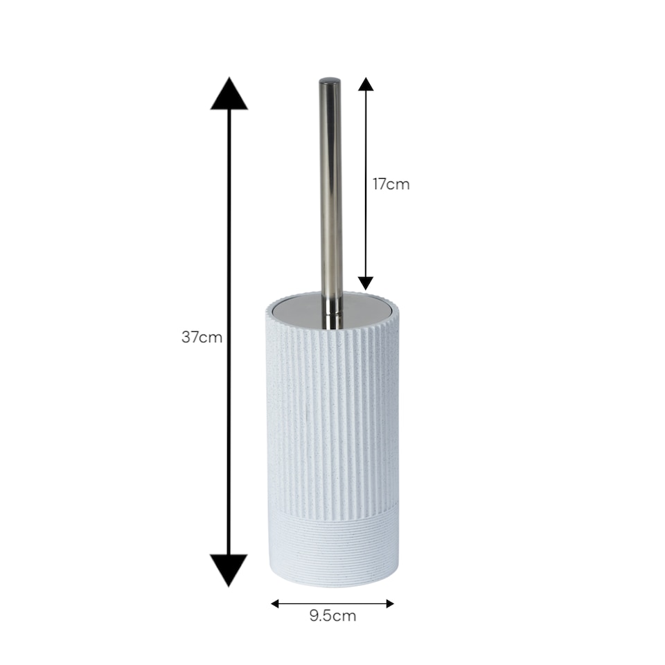 image 1 of Showerdrape Tranquil Pale Blue Sparkle Toilet Brush & Holder | Blue | 1