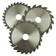 image 2 of 3pc 160mm TCT Circular Saw Blades 16/24/30 TPI & Adapter Rings Reducer TE858