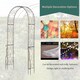 image 4 of Outsunny Metal Garden Arch Trellis, Decorative Arbour Archway for Walkway Path Ceremony Wedding Party, 120 x 30 x 226cm