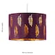 image 5 of Fern - Burgundy Cut Out 30cm Pendant Lightshade | Red | Gold | Large | 1