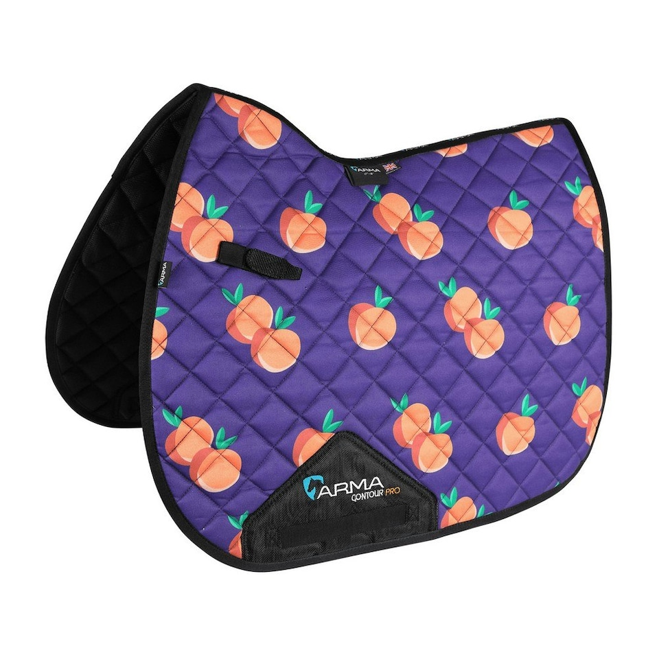 ARMA Fruity Peach Horse Saddlecloth - Purple/Black - 17in - 18in