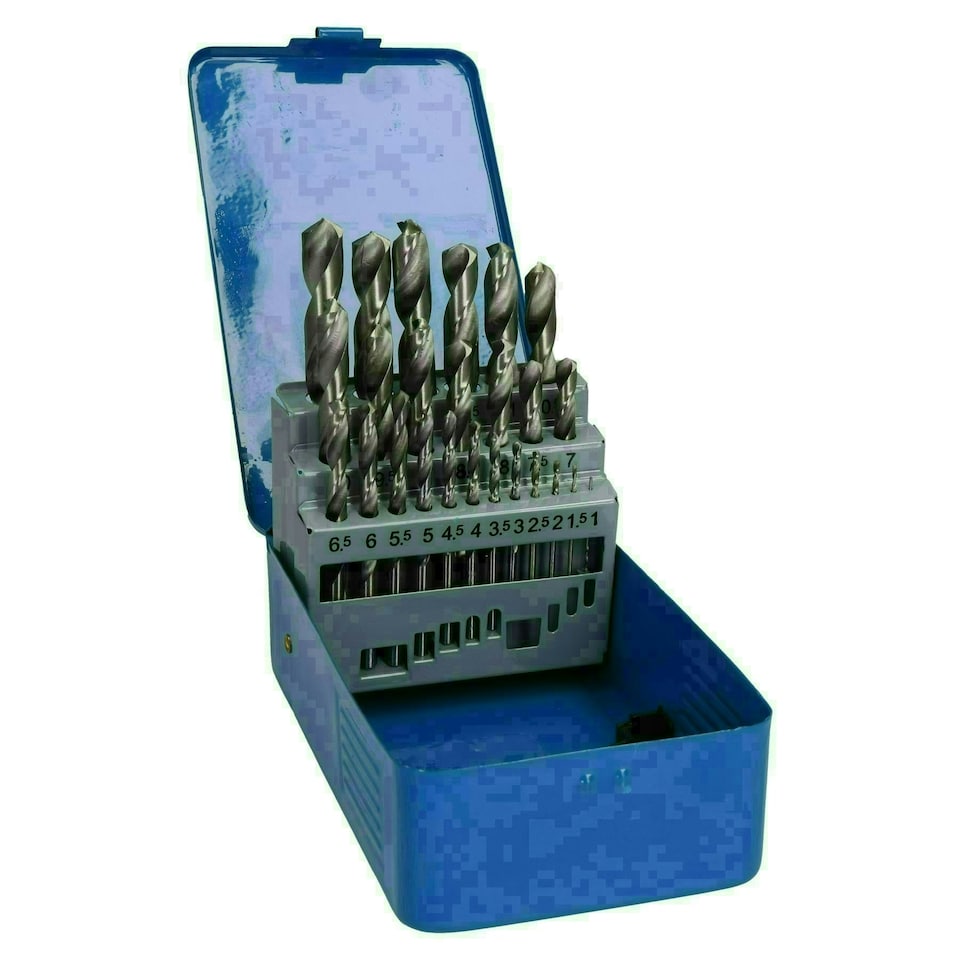 image 1 of HSS Metric MM Drill Bit Set For Metal Wood Steel 1mm - 13mm 25pc Set