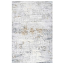 KUKOON Silver Grey Metallic Distressed Abstract Living Room Area Rug 60cm x 110cm Grey