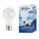 image 2 of ValueLights 8 Pack B22 White Plastic GLS LED 6W Warm White 3000K 500lm Light Bulb