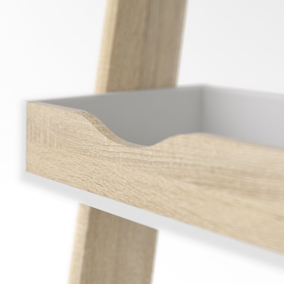 image 1 of Oslo Leaning Desk in White and Oak