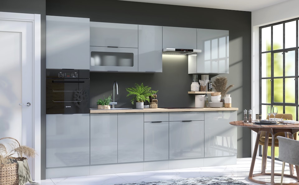 image 1 of Kitchen Cabinet 600mm Base Unit Modern Grey High Gloss Storage Cupboard Soft Close Star