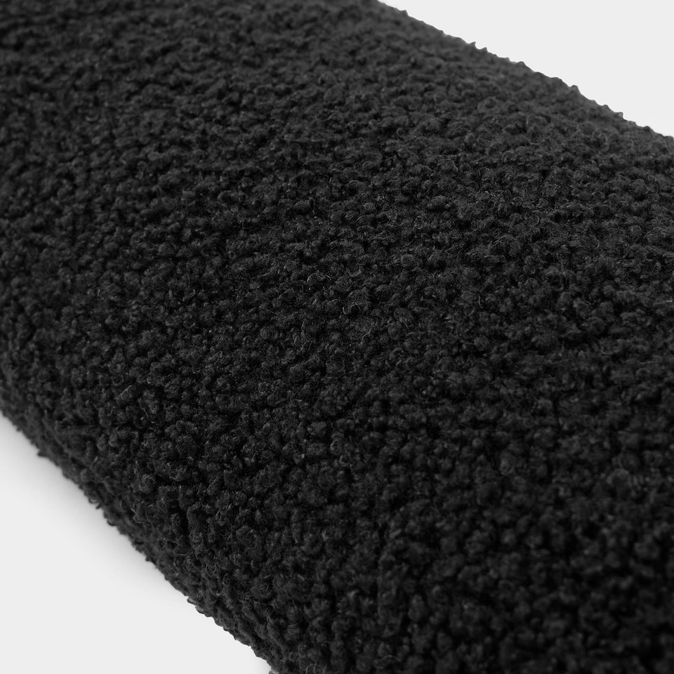 image 1 of OHS Boucle Window Weather Seal Draft Draught Excluder Door Stopper, 90cm - Black