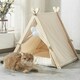image 5 of Living and Home Cozy Pet Tent with Thick Cushion for Cats & Dogs | Grey | One Size