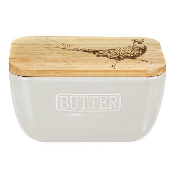 Selbrae House White Butter Dish - Pheasant | Size: 140 cm x 90 cm