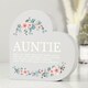 image 7 of Personalised Floral Free Standing Heart Ornament