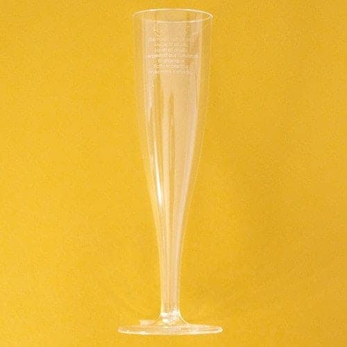 Clear Plastic Champagne Tulip Flutes 100ml - Pack of 10