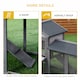 image 6 of PawHut Rabbit Hutch, Guinea Pig Hutch Outdoor Double Tier w/ Ramp, Grey