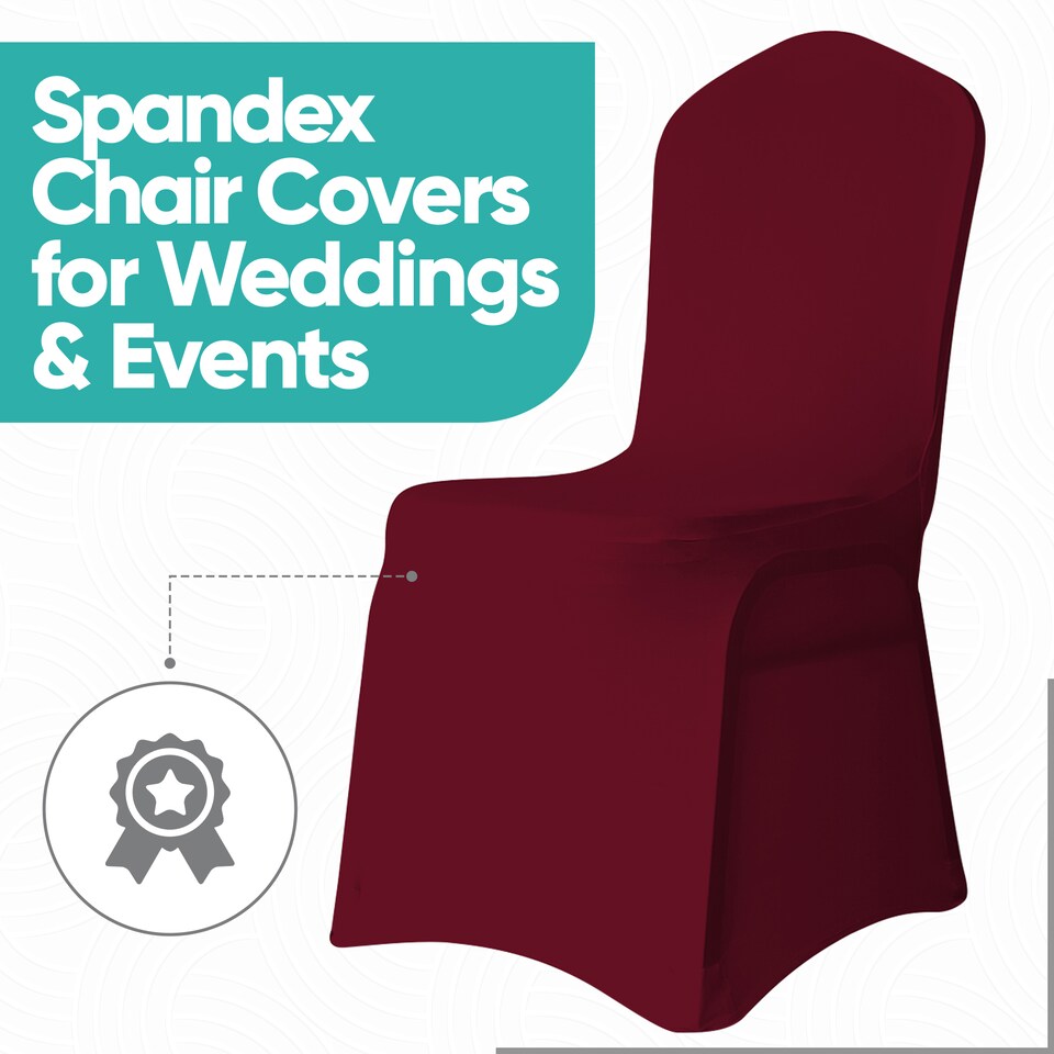 image 1 of Chair Cover Spandex Polyester Stretch, Flat Dining Slipcovers - 1pc