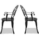 image 5 of Centurion Supports Prego 2-Large Garden and Patio Bistro Chairs with Armrests in Cast Aluminium Black