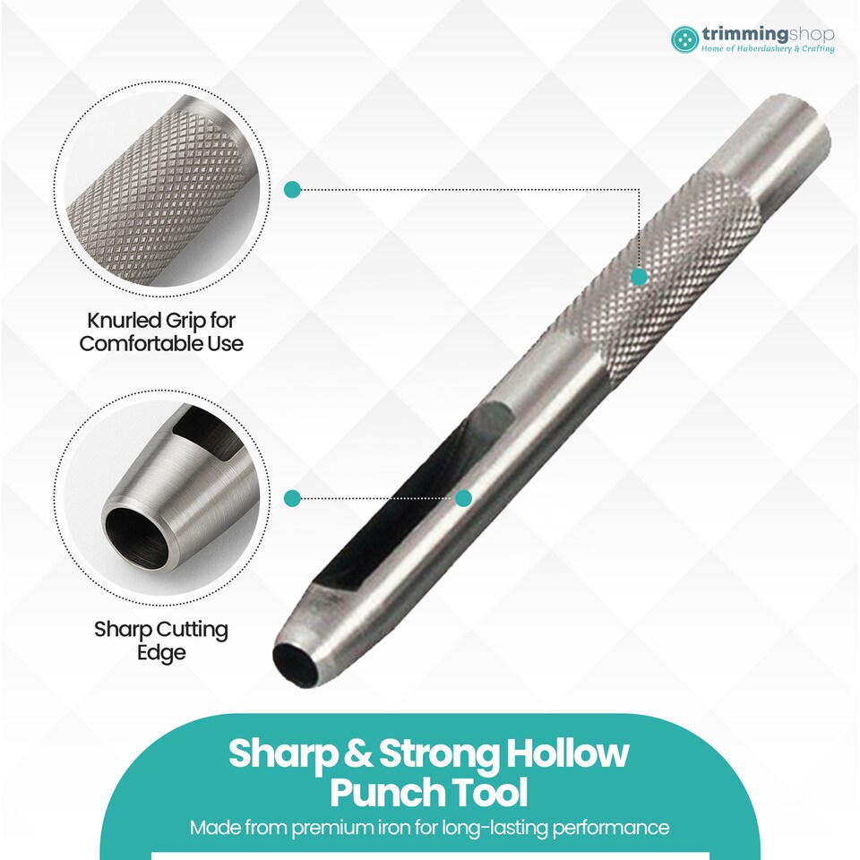 image 1 of 7mm Steel Hollow Punch Leather Hole Puncher For Piercing Holes
