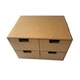 image 2 of Kraft Desktop Organiser Drawers Cardboard DIY Storage Box
