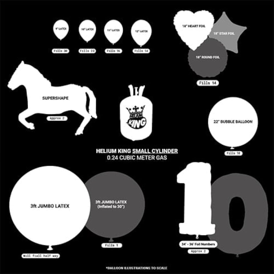 image 1 of Helium Canister with Foil Inflation Adaptor - Fills up to 50 x 9 in balloons