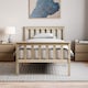 image 2 of Vida Designs Milan 3ft Single Bed Wood Frame, High Foot End, Pine, 90 x 190cm