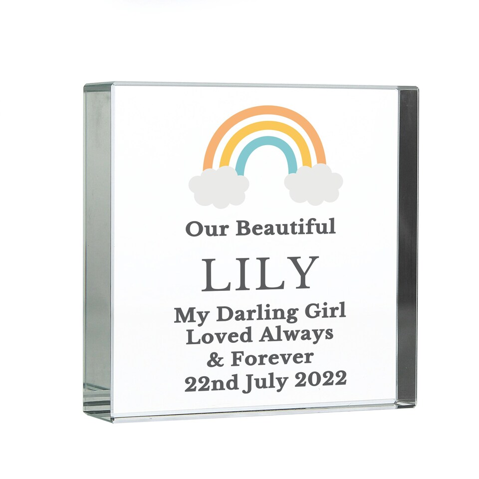 image 1 of Personalised On Your Christening Crystal Token Clear | One Size