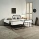 image 3 of Tewin Vintage Hospital Style Single Black Metal Bed Frame w Guest Trundle