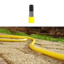 Long Flexible Three Layer Garden Yellow Hose Hosepipe 60m Length 3/4" Diameter