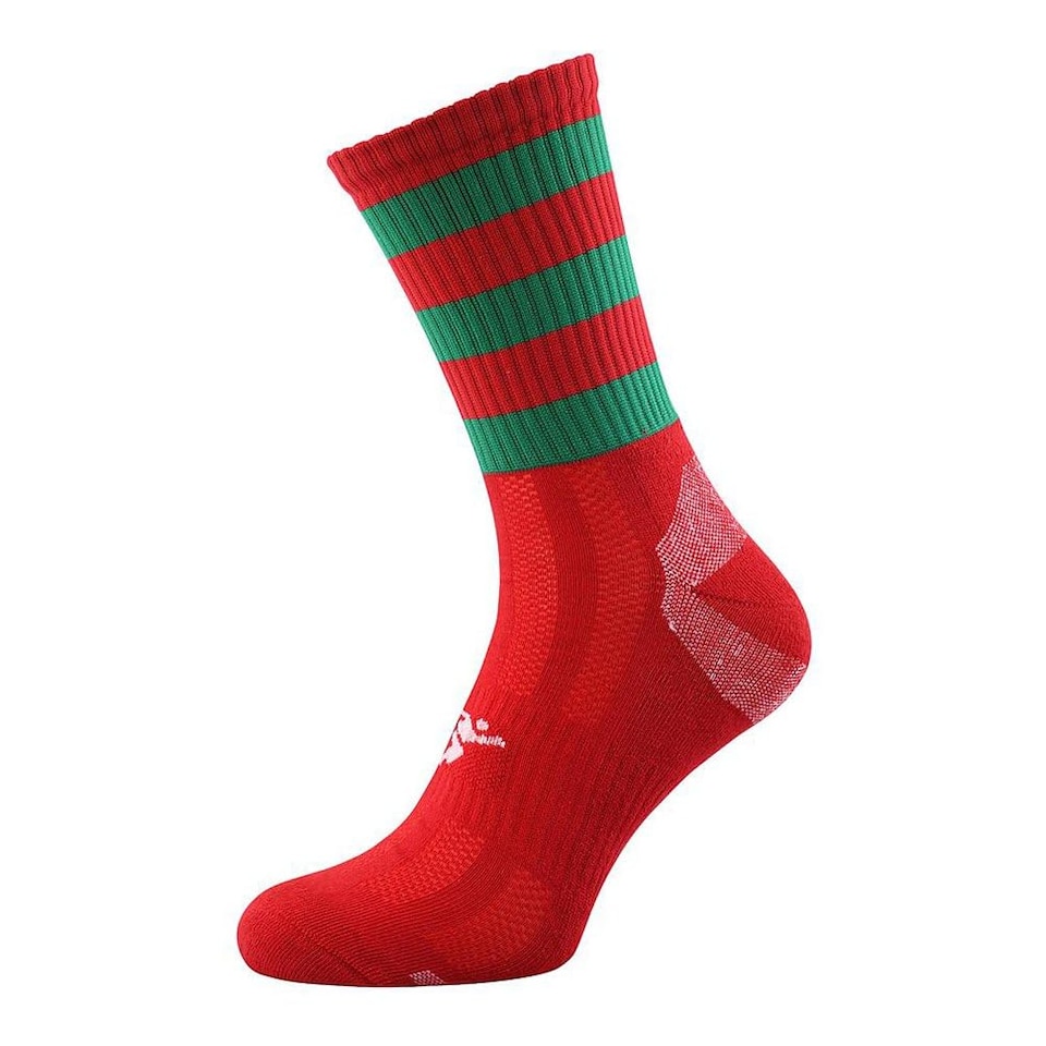 image 1 of Precision Sports Socks Junior Mid Pro Hooped Red/Green 3-6