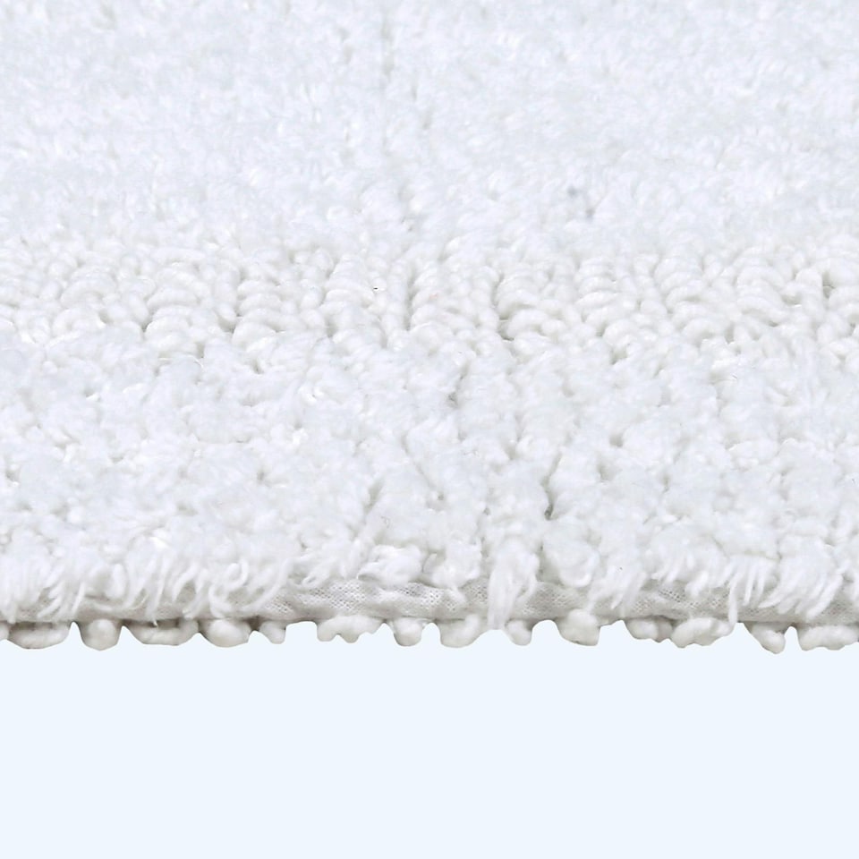 image 1 of Homescapes Luxury Reversible Cotton Bath Mat | White | 50 x 80 cm