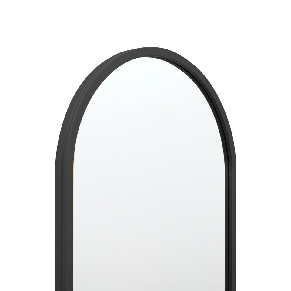 image 1 of The Vultus - New Black Metal Framed Double Arched Garden Wall Mirror 71" X 24" (180CM X 60CM) Suitable for Outside and Inside Black