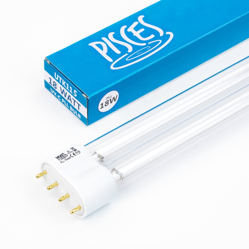 image 1 of Pisces 18w Watt PLL Replacement UV Pond Bulb Spare UVC Lamp Light for Filter Ultraviolet UV-C Tube 217mm Hozelock Bioforce 6000