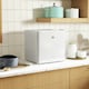 image 2 of HOMCOM 46L Counter Top Fridge Mini Fridge with Lock Chiller Box Cream White