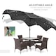 image 4 of Outsunny Garden Parasol Umbrella with LED Lights and Tilt, Table Umbrella