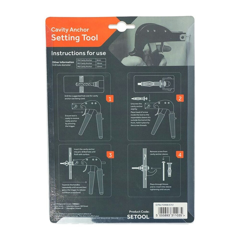 image 1 of Timco - Cavity Anchor Setting Tool (Size - 1 Each)
