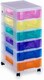 image 2 of Really Useful Plastic Drawer Storage Unit 6X7 Litre Clear Frame  Rainbow Drawer