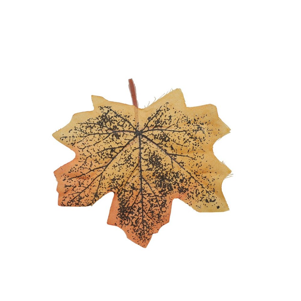 image 1 of Living and Home 24Pcs Halloween Maple Leaves Pumpkins Ornament Set