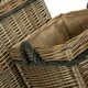 image 5 of Set of 3 Antique Wash Square Storage Log Basket