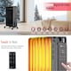 image 2 of PureMate 2500W 11-Fin Oil Filled Radiator | Portable Heater with Digital Thermostat, 24Hr Timer & Eco Mode