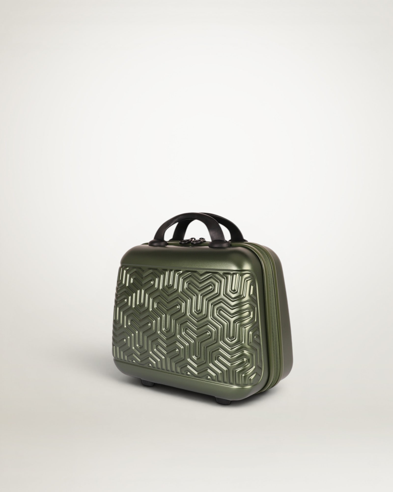 JLY Signature 14" Hard Shell Vanity Case, Trolley Strap in Green