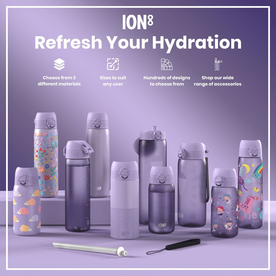 image 1 of Leak Proof Water Bottle, Vacuum Insulated, 320ml (11oz) | Purple | Periwinkle | One Size